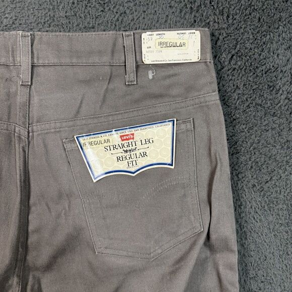 Vintage Levis 509 Jeans Mens 38x30 Gray Straight Leg Regular Fit Made USA 80s - Picture 8 of 16